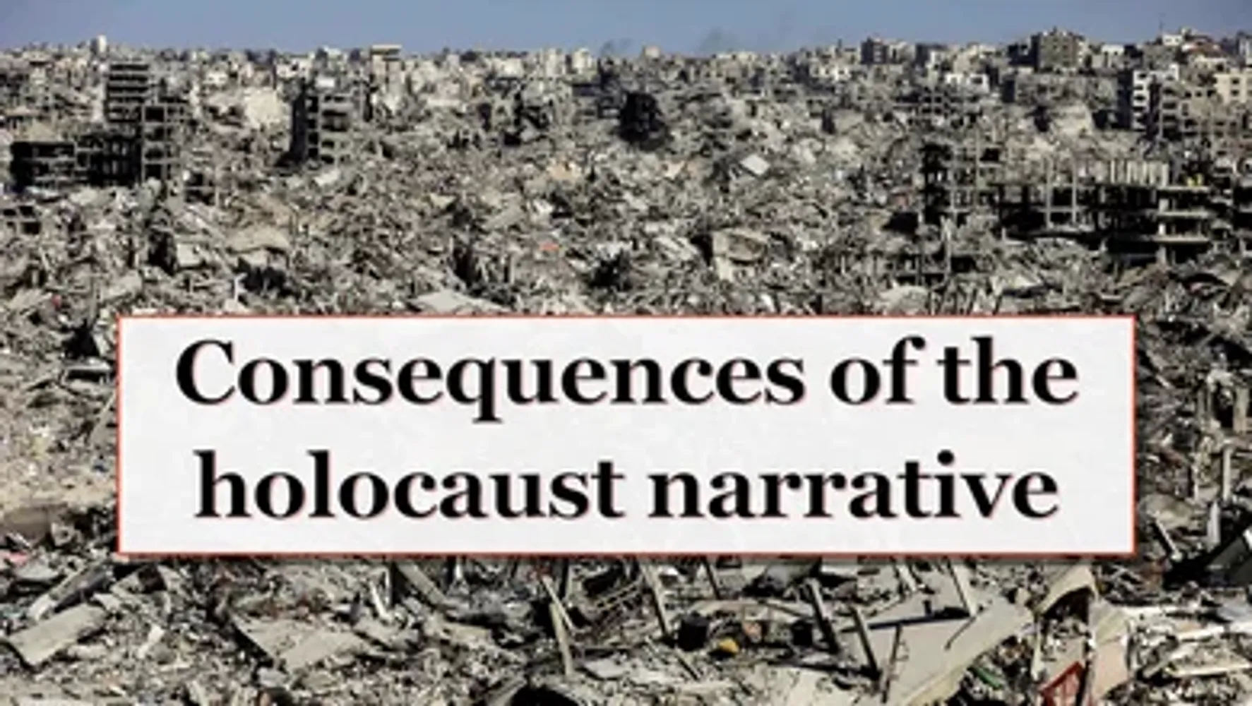 Cover for HN8 Consequences for the World of the holocaust narrative